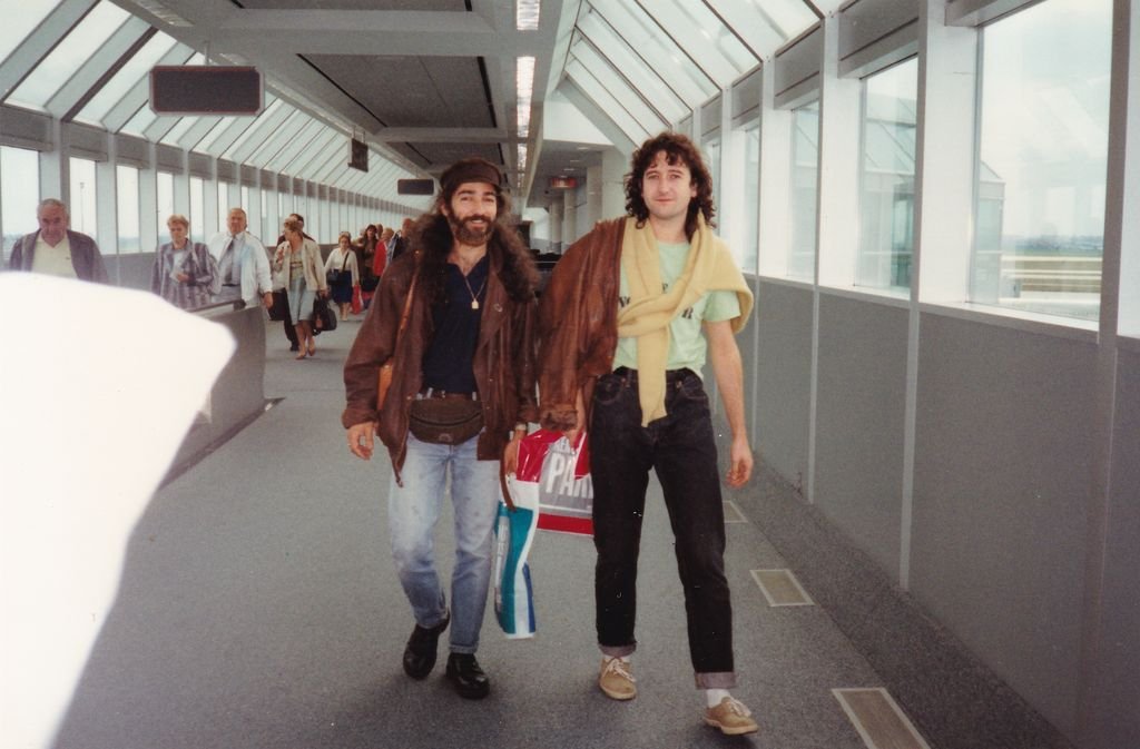 Arriving in Toronto sept. 91 with Pierre-Jules Billon